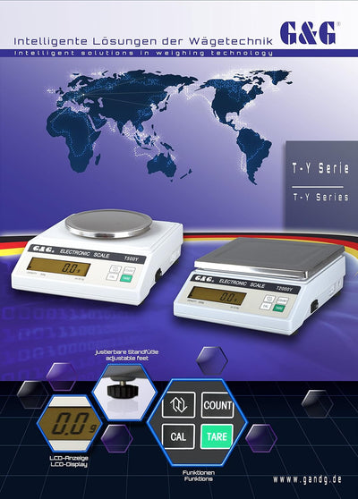 T2000Y 2000g/0,5g 2kg/0,5g Präzisionswaage Laborwaage Feinwaage Industriewaage Tischwaage Goldwaage