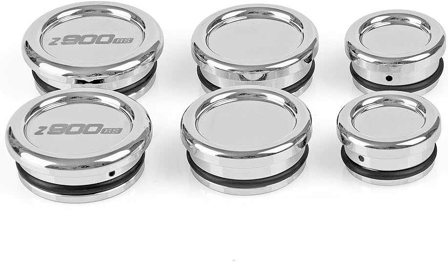 Oldbones 6PCS Motorrad Rahmen Endkappen Blindstopfen Motorrad für Kawasaki Z900RS 2018 2019 in Silbe