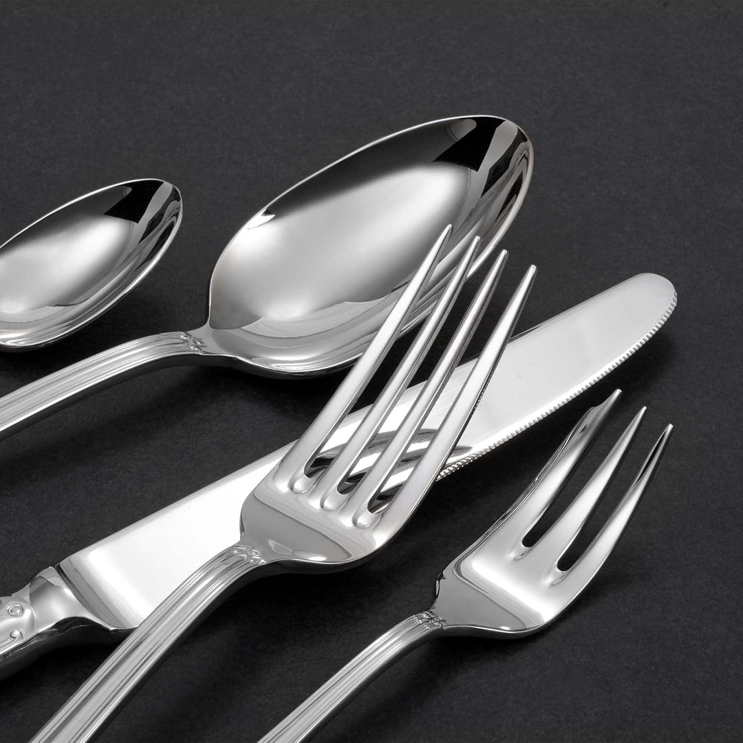 GRÄWE Besteck-Set Bayreuth, 10-teilig, 2 Personen, silber, 18/10 Edelstahl, poliert, schweres Qualit