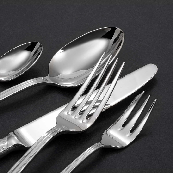 GRÄWE Besteck-Set Bayreuth, 10-teilig, 2 Personen, silber, 18/10 Edelstahl, poliert, schweres Qualit