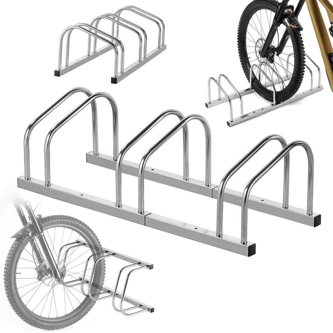 KADAX Fahrradständer für 3 Fahrräder für Boden oder Wandmontage, Fahrradhalter aus verzinktem Stahl