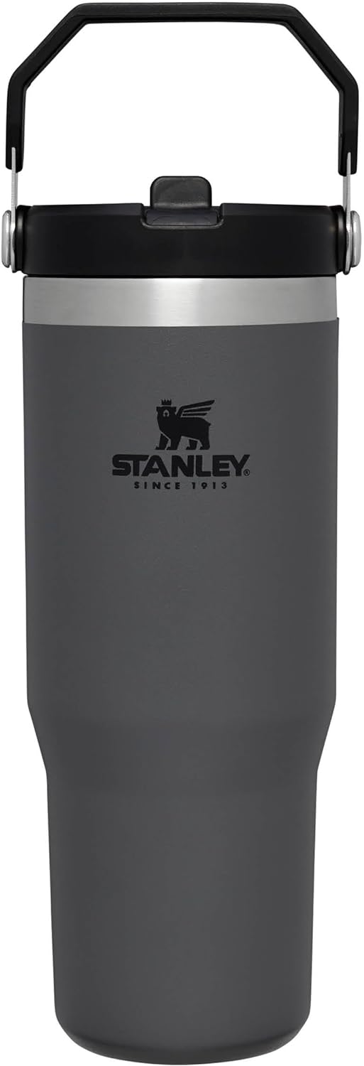 Stanley IceFlow Flip Straw Trinkflasche mit Strohhalm 0.89L - Thermosflasche Hält 12+ Stunden Kalt -