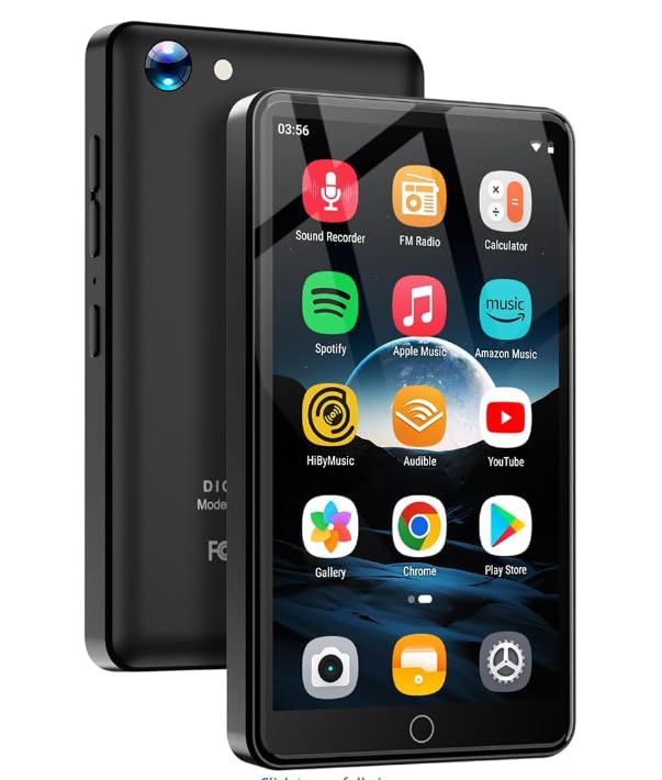 MP3 Player mit 13 MP Kamera, 4,02" MP4-Player mit Bluetooth und WiFi, Musik Player für Kinder mit La