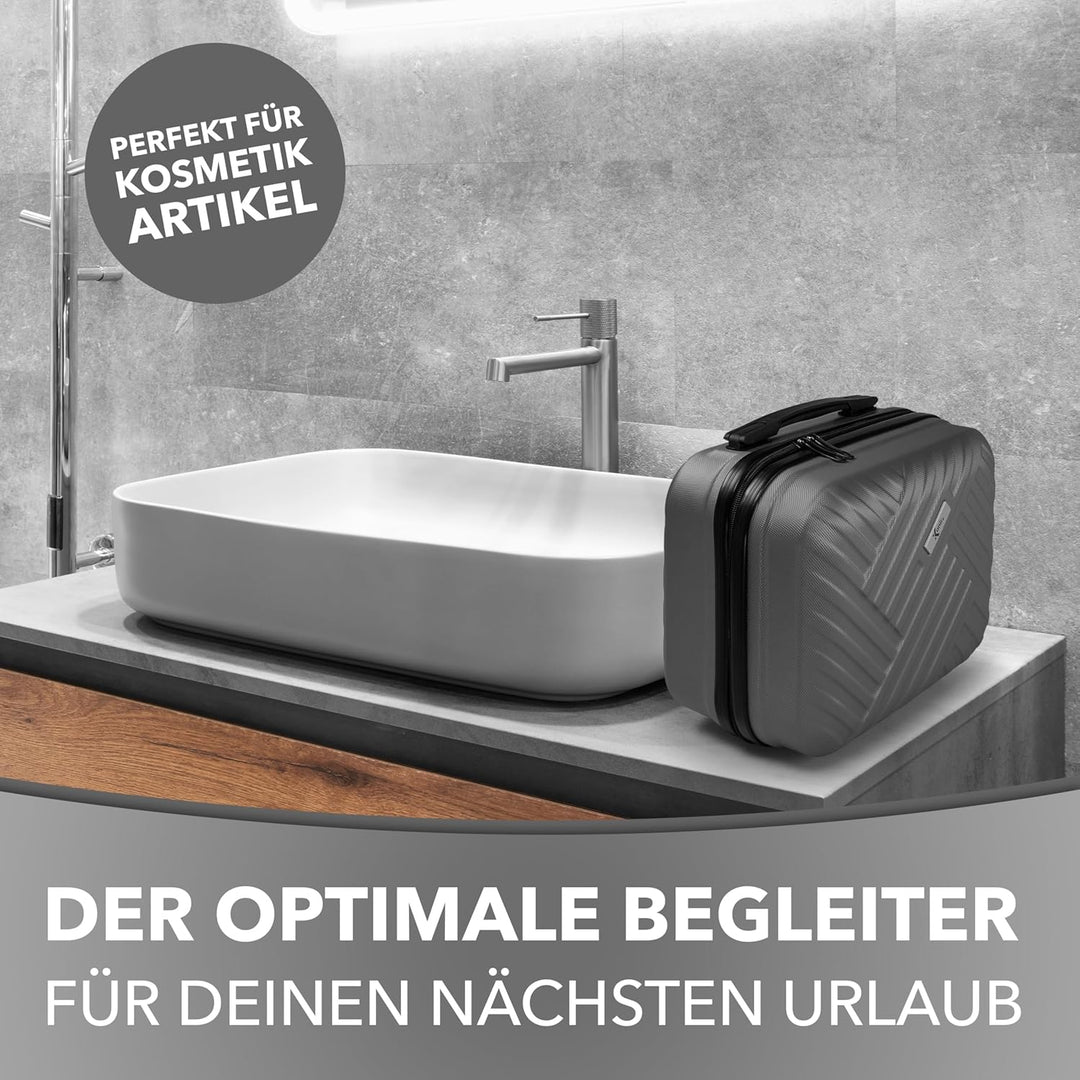 Xonic® Design Kosmetikkoffer aus ABS Hartschale – Robustes Beautycase als Handgepäck - Kosmetiktasch