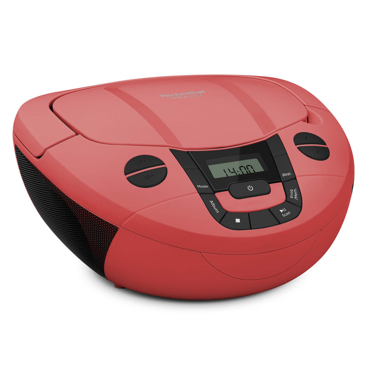 TechniSat Viola CD-1 - tragbarer Stereo CD-Player, Boombox mit praktischem Tragegriff (CD-Radio für