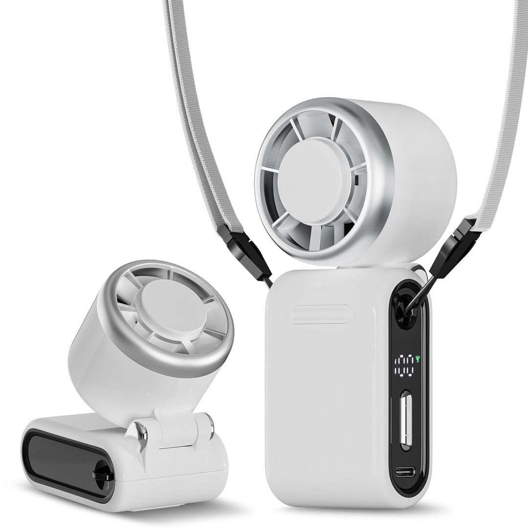 Handventilator Tragbarer Mini Ventilator, Turbo Ventilator mit 100 Stufen und LED Display, 3600mAh W