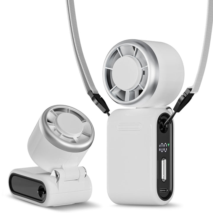 Handventilator Tragbarer Mini Ventilator, Turbo Ventilator mit 100 Stufen und LED Display, 3600mAh W