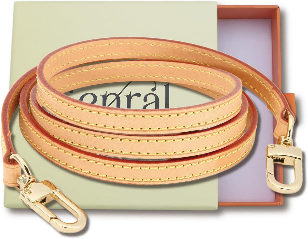 Senral Langer Vachetta Leder Gurt 100/110/120/130/140 cm Schmaler Umhängegurt für Favorite MM Pochet