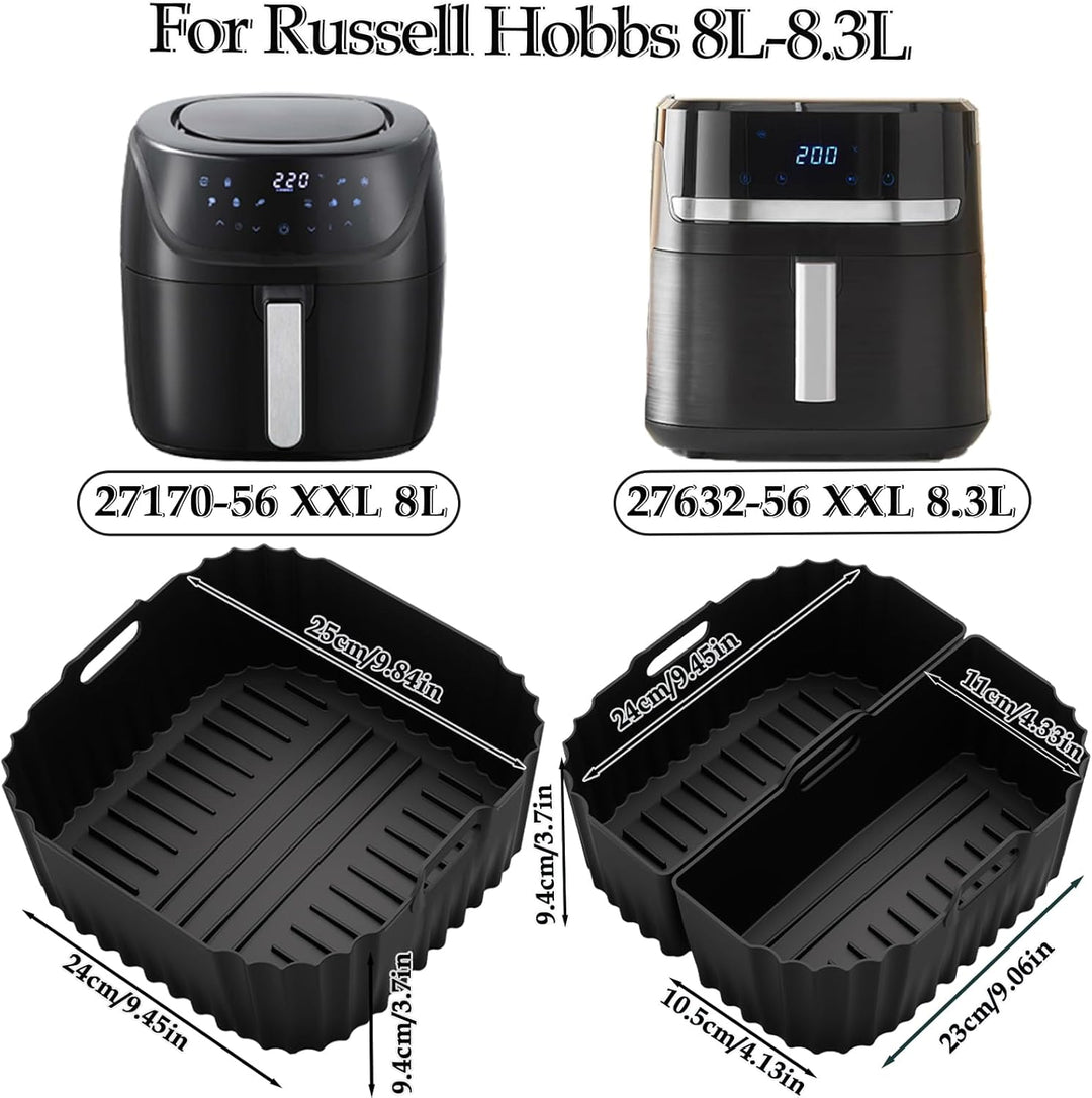 Silikonform Heissluftfritteuse für Russell Hobbs Heissluftfritteuse-3 Stück Airfryer Zubehör Silikon