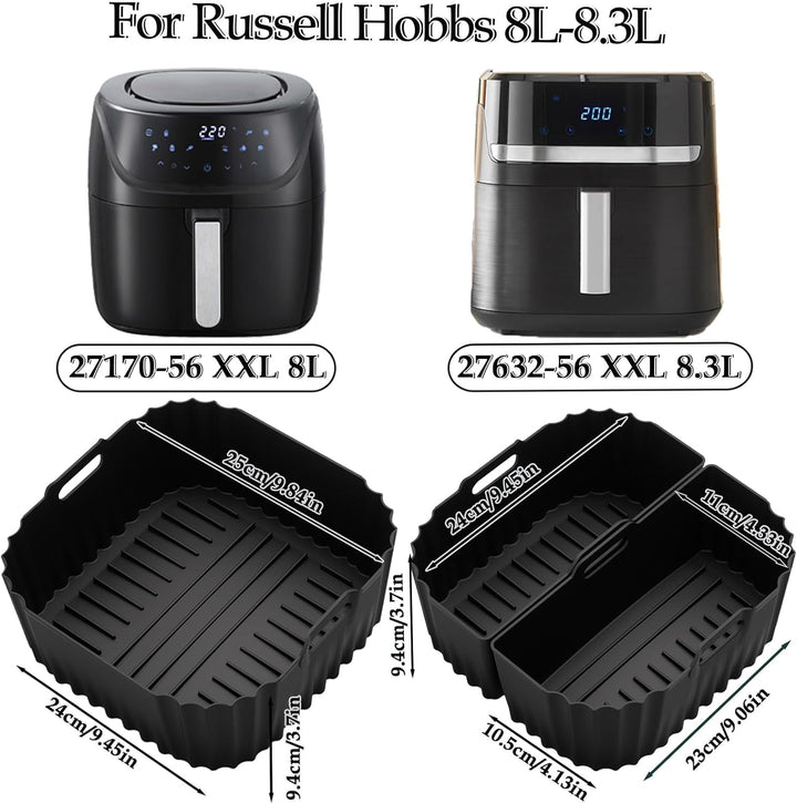 Silikonform Heissluftfritteuse für Russell Hobbs Heissluftfritteuse-3 Stück Airfryer Zubehör Silikon