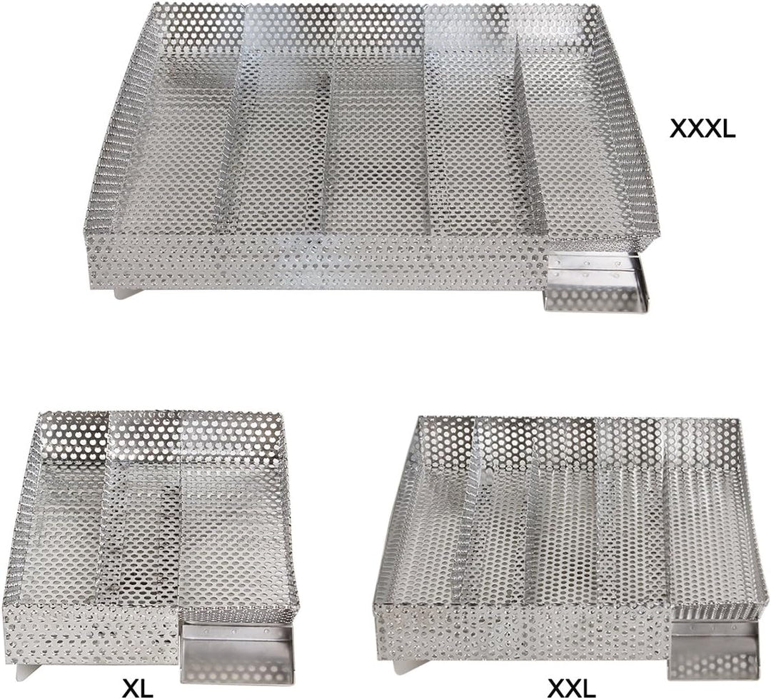 Beeketal 'Smoke XL' Sparbrand Kaltraucherzeuger aus V4A Edelstahl mit 3 Kammern (L/B/H) ca. 125x200x