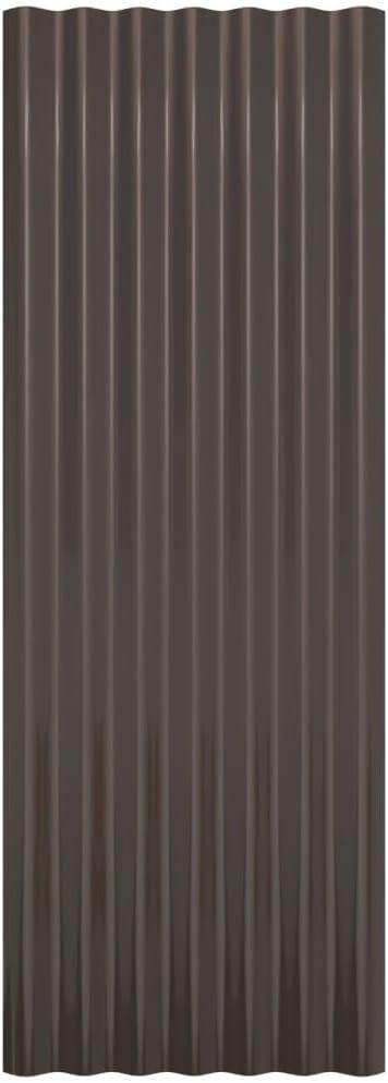 ACAGALA Dachpaneele Wellplatte aus Metall 100 x 36 cm | 12 STK. verzinkte Stahlbleche | Wetterfeste