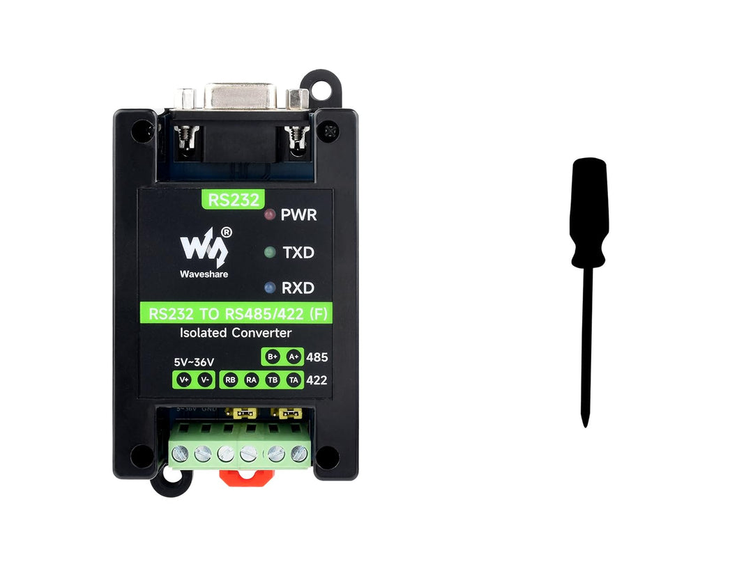 Waveshare RS232 To RS485/422 Active Digital Isolated Converter, Onboard SP3232EEN&SP485EEN Chip, RS2