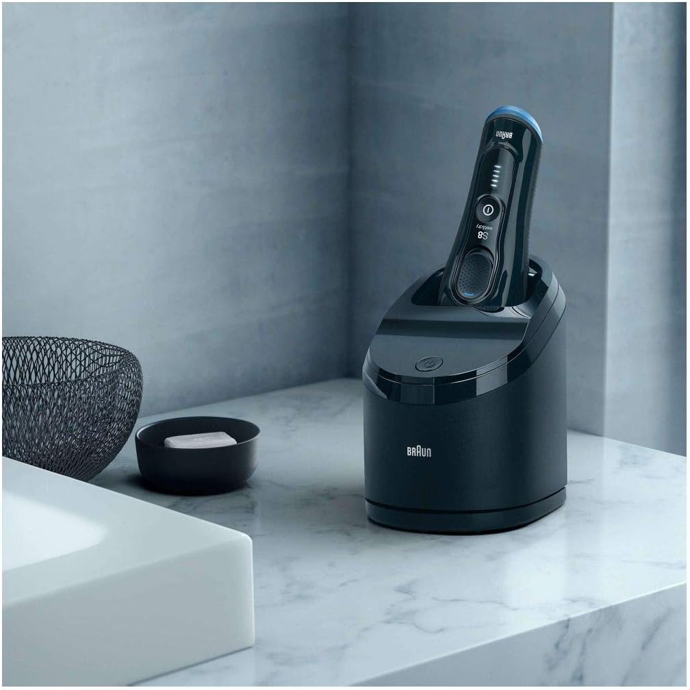Braun Series 8 Rasierer Herren mit 3+1 Scherkopf, Elektrorasierer & Trimmer für Präzision, Reinigung