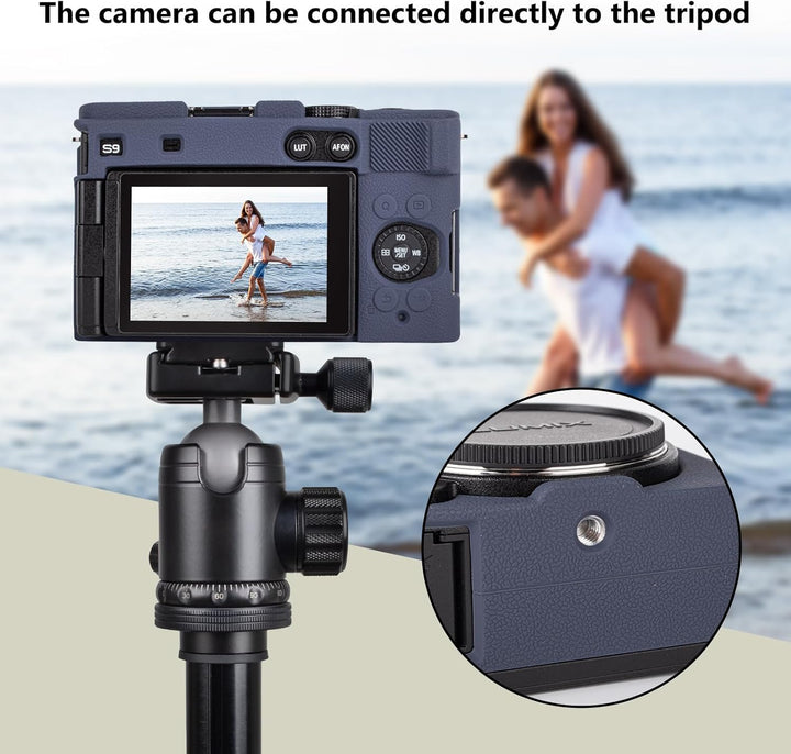 MUZIRI KINOKOO Weiche Silikon Tasche Kompatibel für Panasonic Lumix S9 Mirrorless Kamera, Schutzhüll