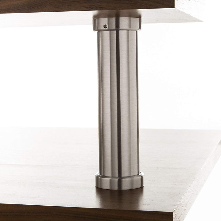 SOTECH 2 Stück Barkonsolen Florenz gerade Höhe 200 mm/Ø 50 mm Edelstahloptik Thekenfuss Bar Konsole