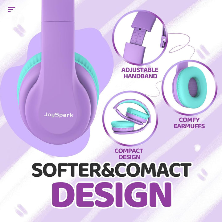 Bluetooth Kopfhörer Kinder, Kabellose Kinderkopfhörer Over-Ear mit 85/94dB Lautstärkebegrenzung, 60