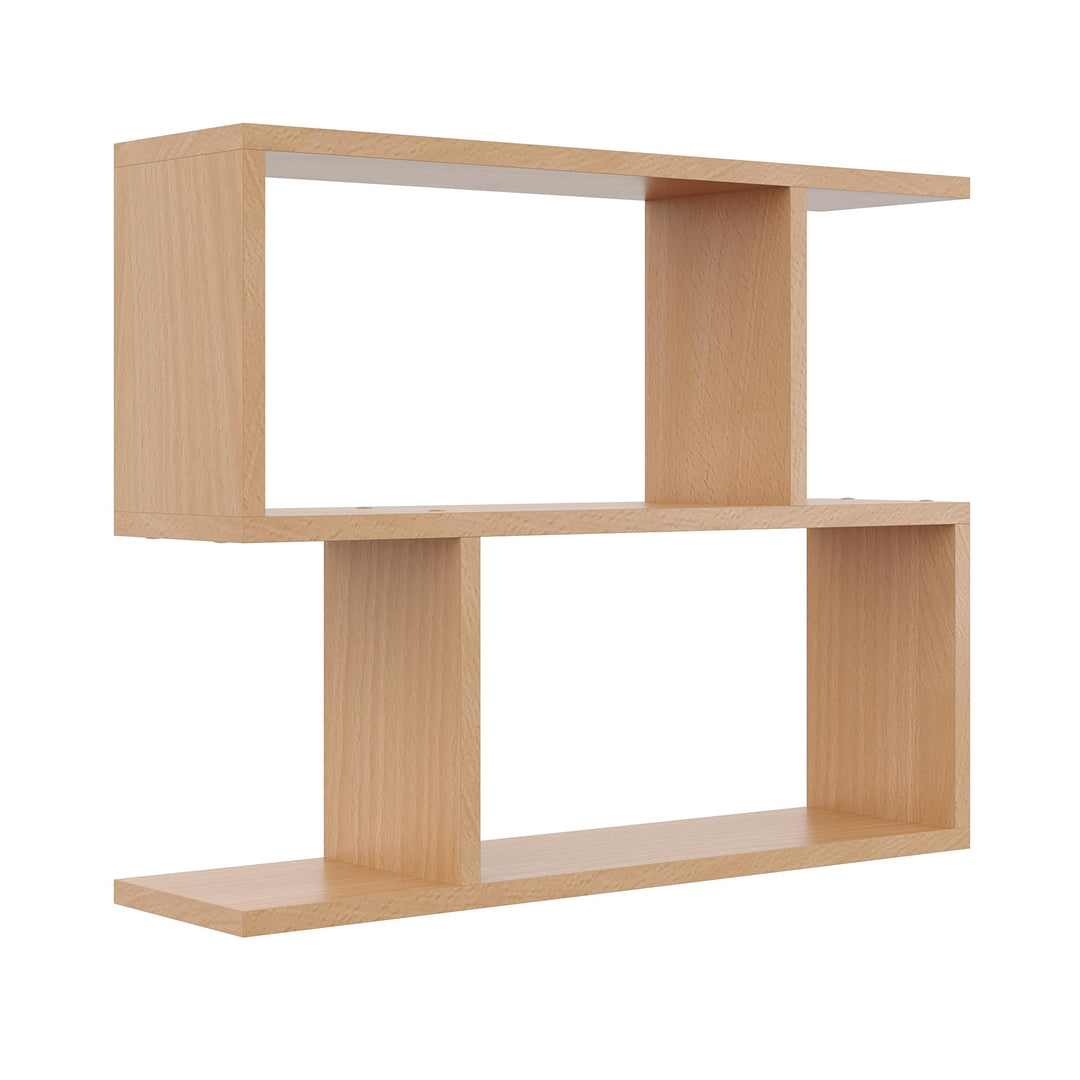 KUBUTKU Dekorativ Wandregal mit 2 Böden 70x55x18 Design Skandinavischer Modern für Wohnzimmer Küche