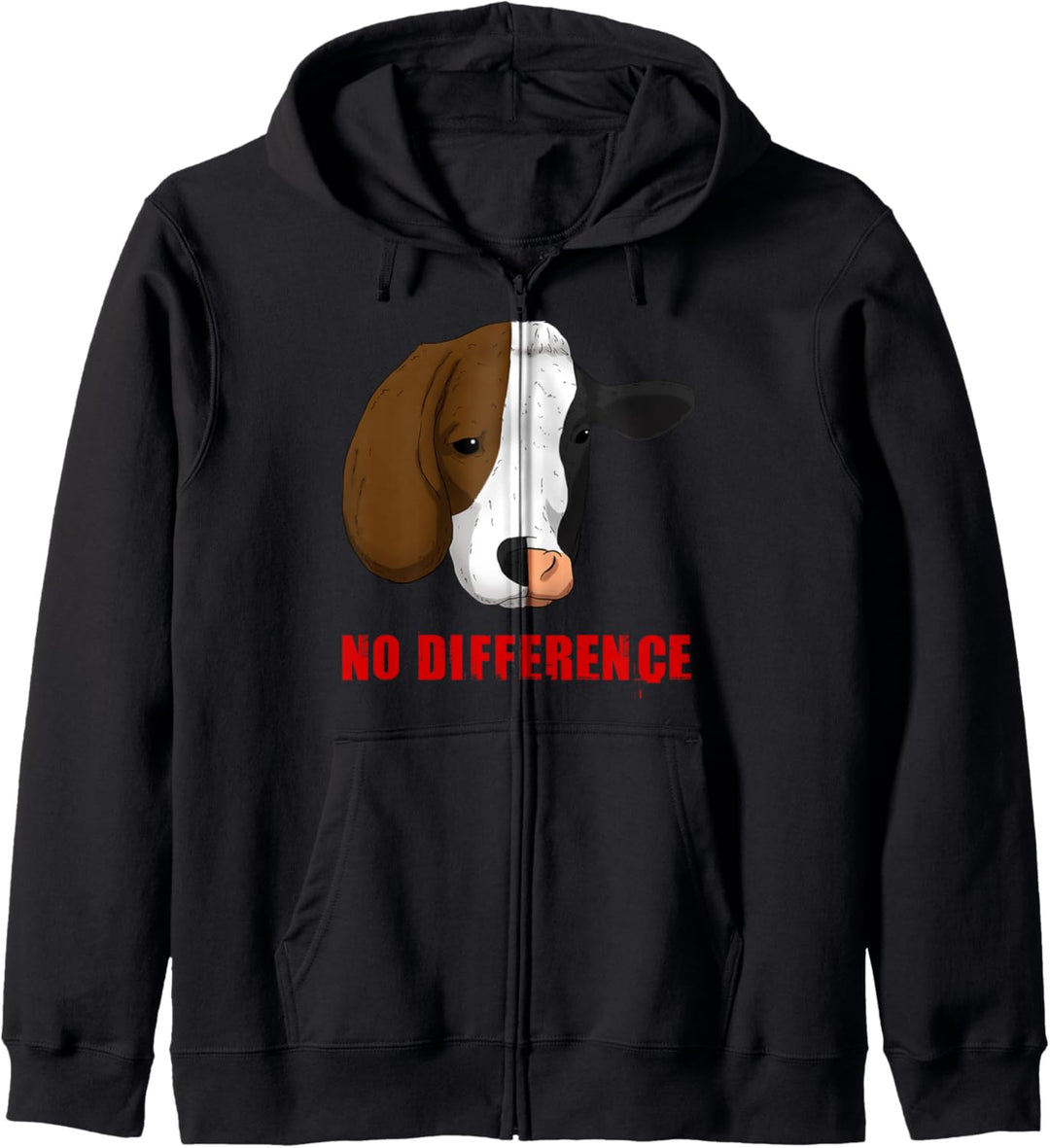 No Difference Tierschutz Vegetarier Veganer Kapuzenjacke