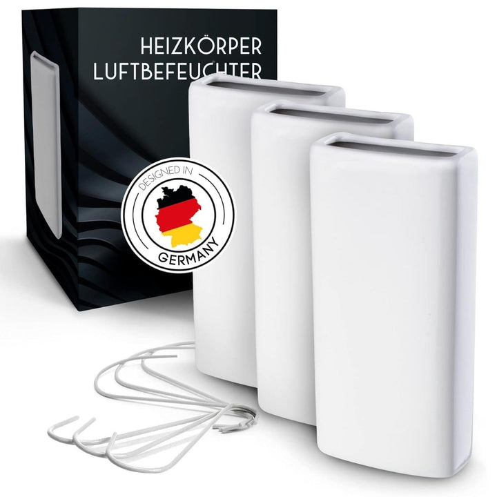 FALKENWERK Keramik Heizkörper Luftbefeuchter [3 Stück] - Universelle Luftbefeuchter Heizkörper mit f