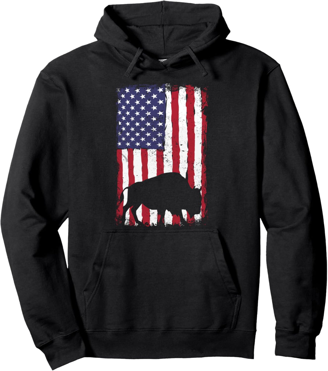 Amerikanischer Bison Büffel - Buffalo Bison Pullover Hoodie