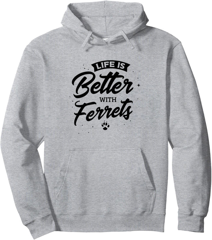 Das Leben mit niedlichen Frettchen Nagetier-Besitzer Pullover Hoodie