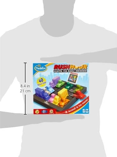 Ravensburger ThinkFun Rush Hour Flucht vor Staus, Logikspiel für Kinder ab 8 Jahren Italienische Ver