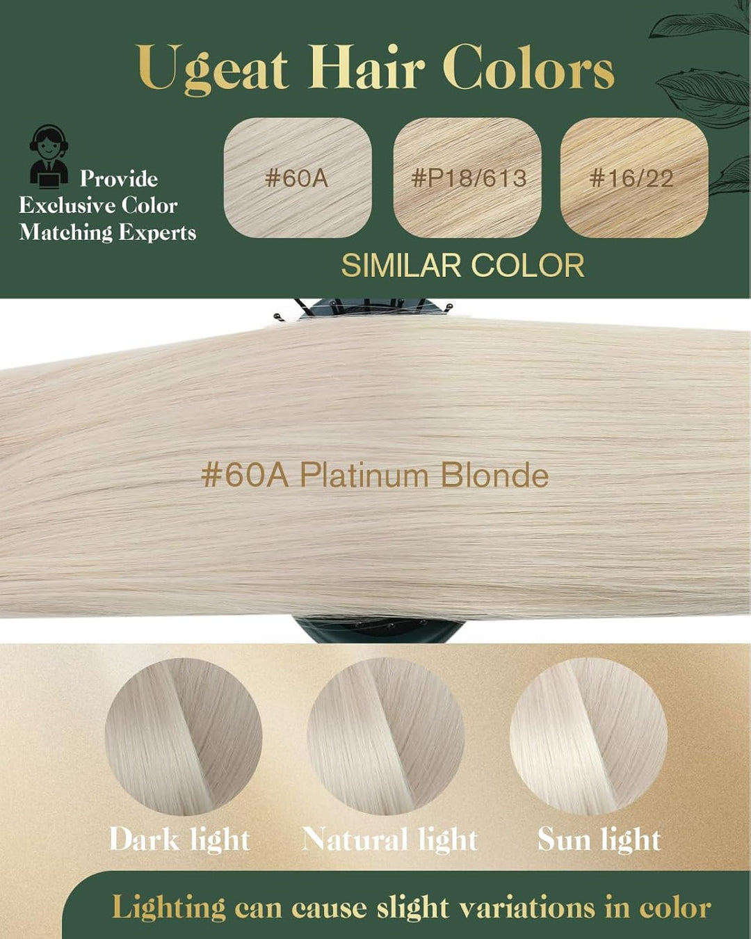 Ugeat Dicke Clip in Extensions Echthaar Weiss Blond 35cm Farbe 60A Extensions Echthaar 105Gramm Komp