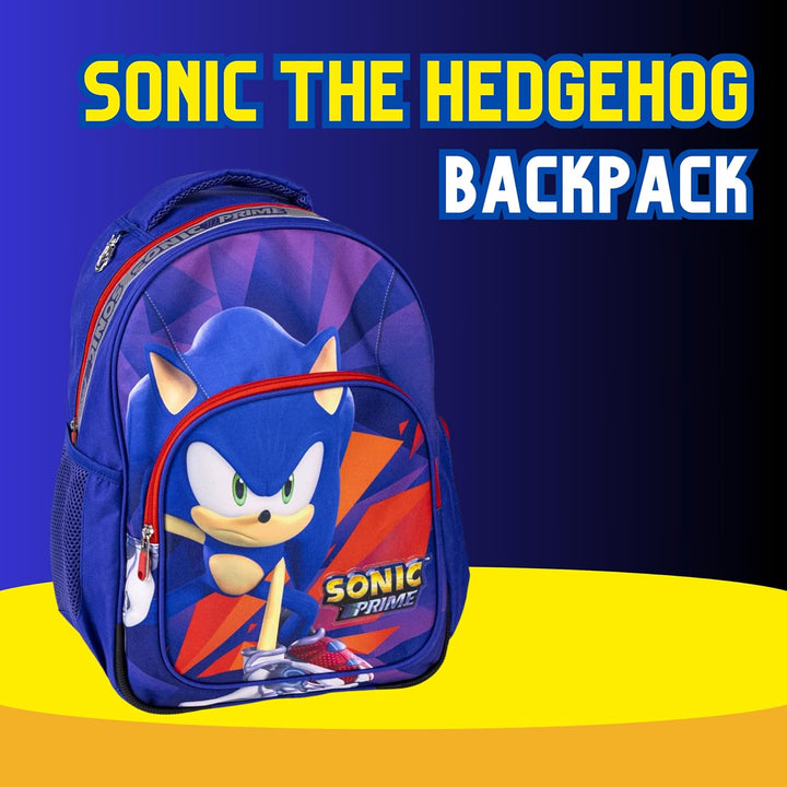 Sonic The Hedgehog Rucksack für Jungen, Kinderrucksack, Kinderturnbeutel, Schultasche, Sonic Prime R