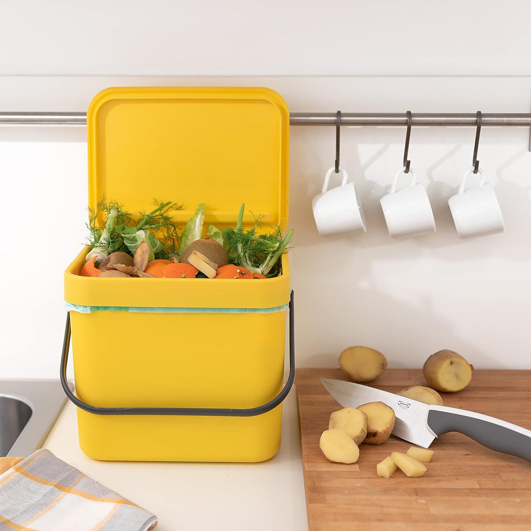 Perfetto Gino Organischer Abfalleimer, 7 l, Gelb gelb 7 lt, gelb 7 lt