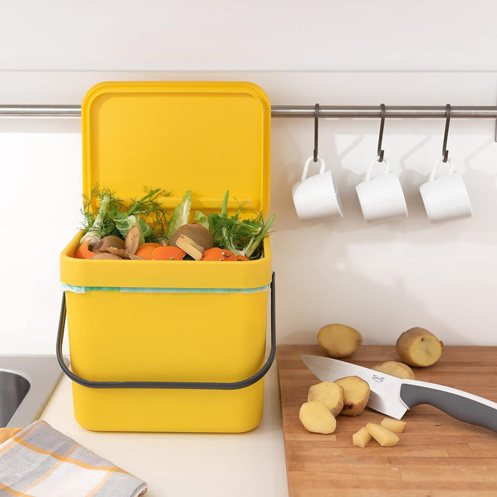 Perfetto Gino Organischer Abfalleimer, 7 l, Gelb gelb 7 lt, gelb 7 lt