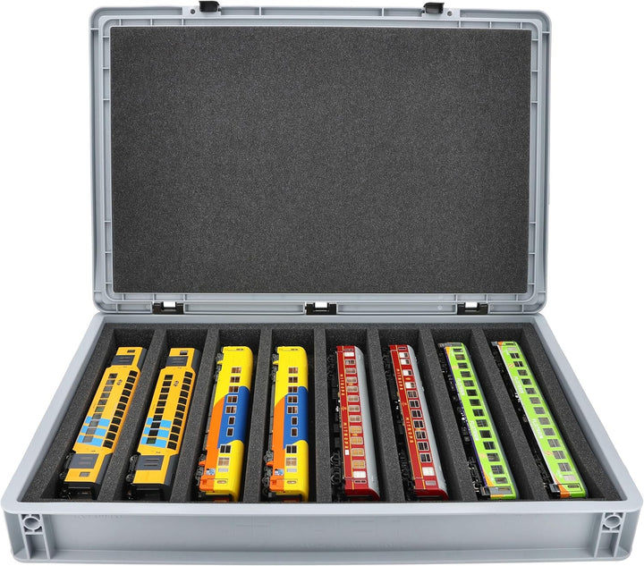 Feldherr Eurobox 60 x 40 cm Set für Modelleisenbahnen - Spur H0-8 Fächer - Schaumstoffeinlage für li