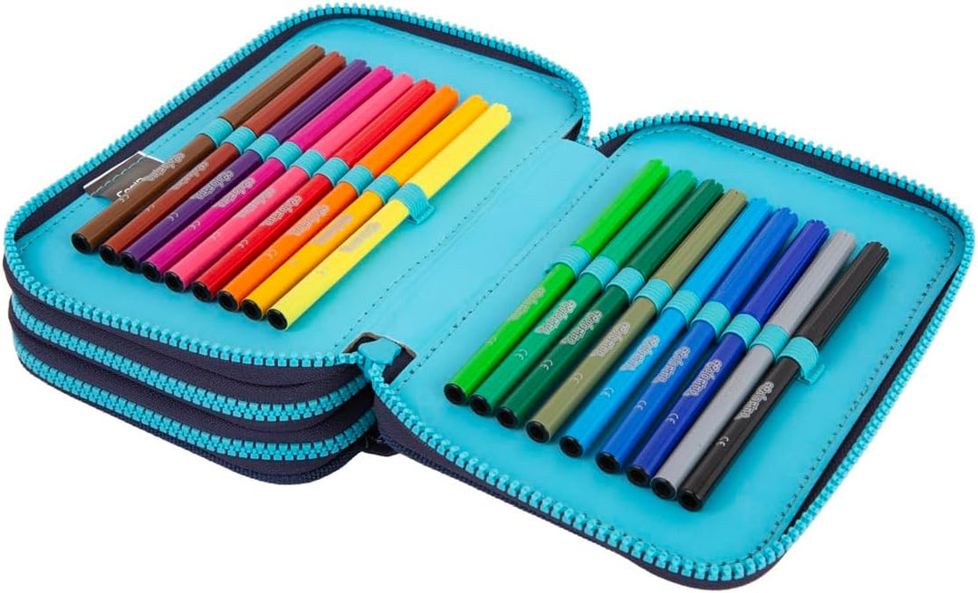 CoolPack XXL Federtasche Federmappe 3-Fach Schulstiftetui, dreifaches Federmäppchen, Federmäppchen f