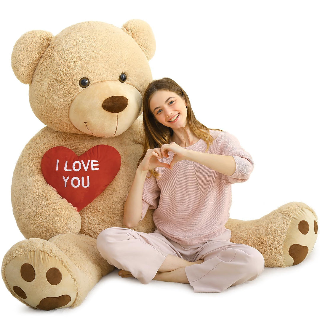 MorisMos teddybär Valentinstag Überraschungsgeschenk, 150cm riesen Teddy mit Herz- Ich Liebe Dich, g