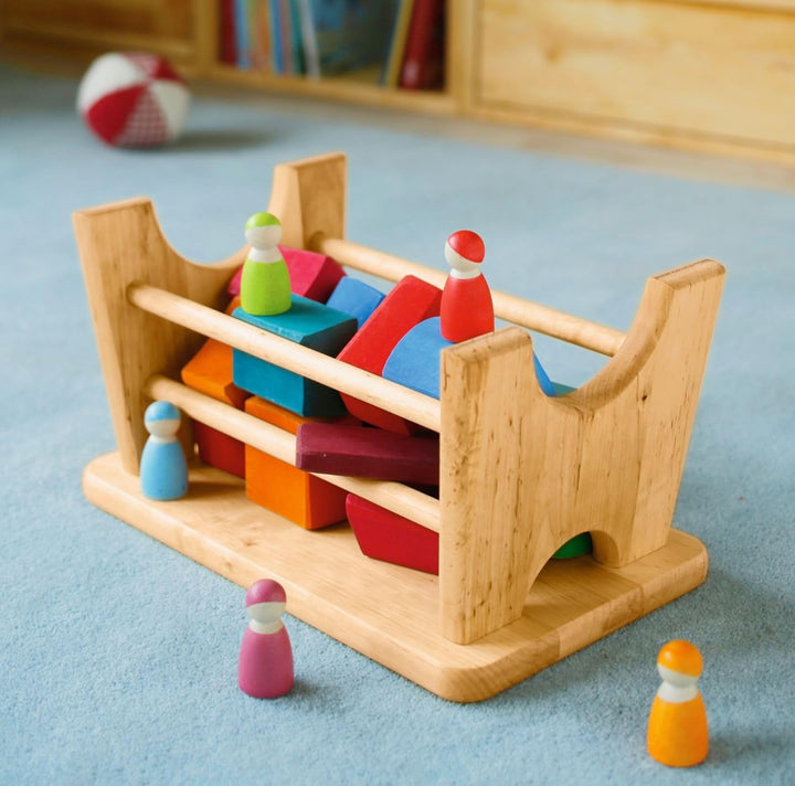 BioKinder Max Tritthocker Schemel Hocker aus Massivholz Erle 34 x 21,5 x 20 cm