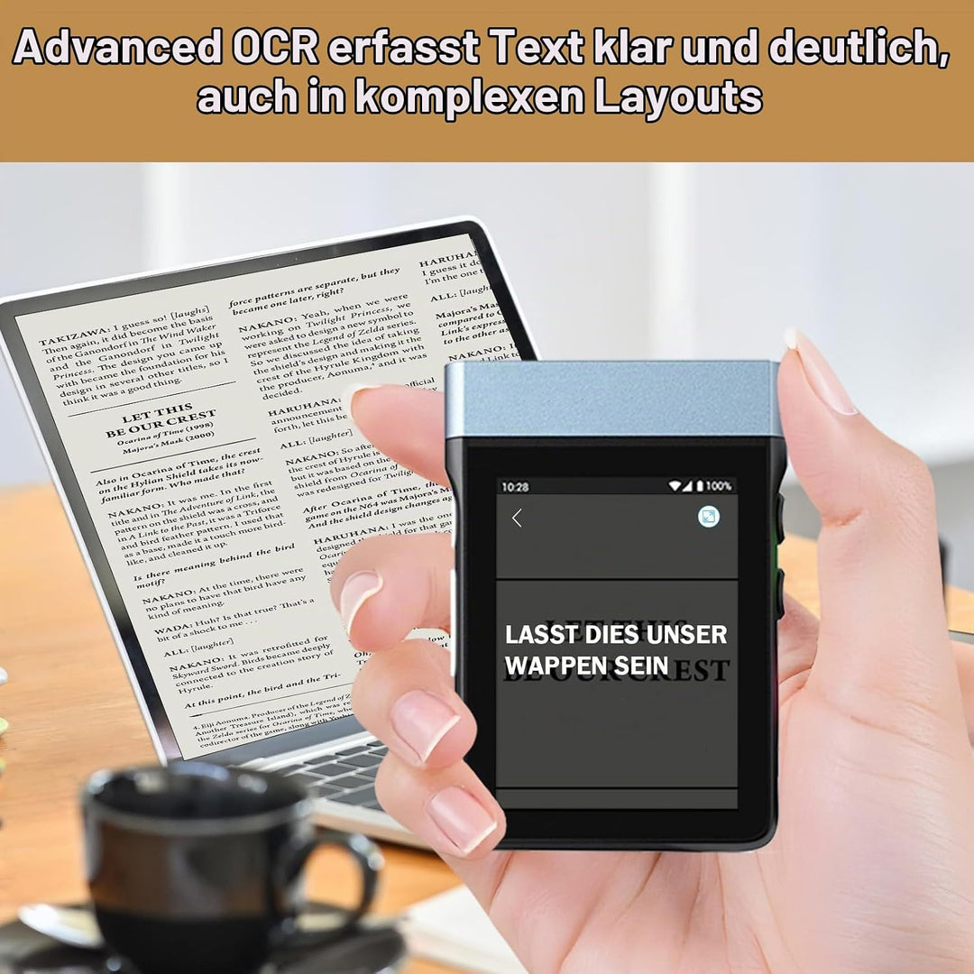 Xupurtlk A9 Übersetzungskopfhörer in Echtzeit mit Grossem Display &amp; SIM-Karte AI Übersetzer Kopfhöre