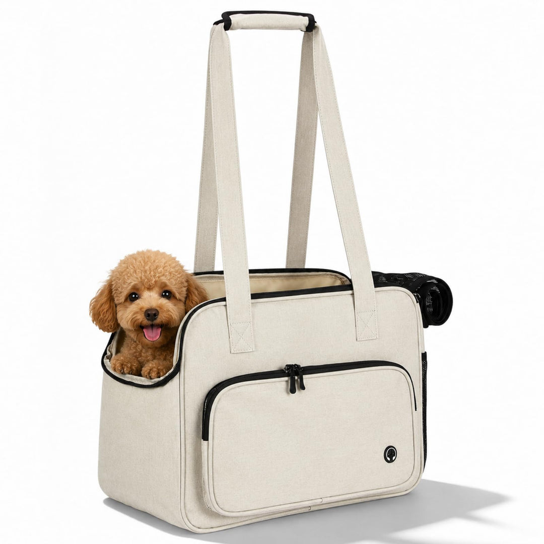 Hundetasche für Hunde &amp; Katzen bis 7 kg, Oxford-Stoff Hundetragetasche | Atmungsaktives Netzgewebe,I