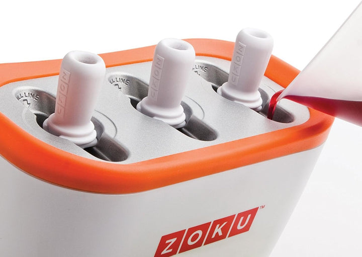 Zoku POP-Eiszubereiter für 3 EIS am Stiel, Kunststoff, White, 28x28x12 cm