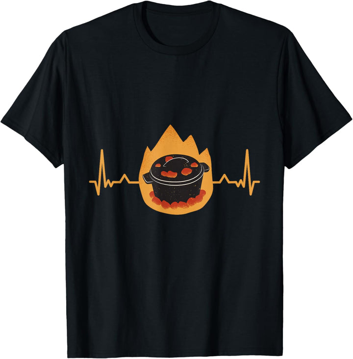 Dutch oven Grill Design Herzschlag - Dutch Oven T-Shirt