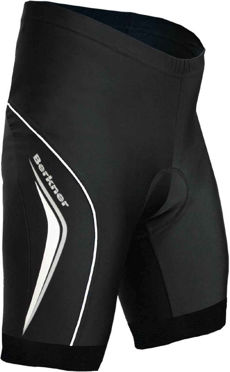 Berkner - Derek - Fahrradhose, Bikehose kurz, Radhose in schwarz rot blau grün Weiss Schwarz - Weiss