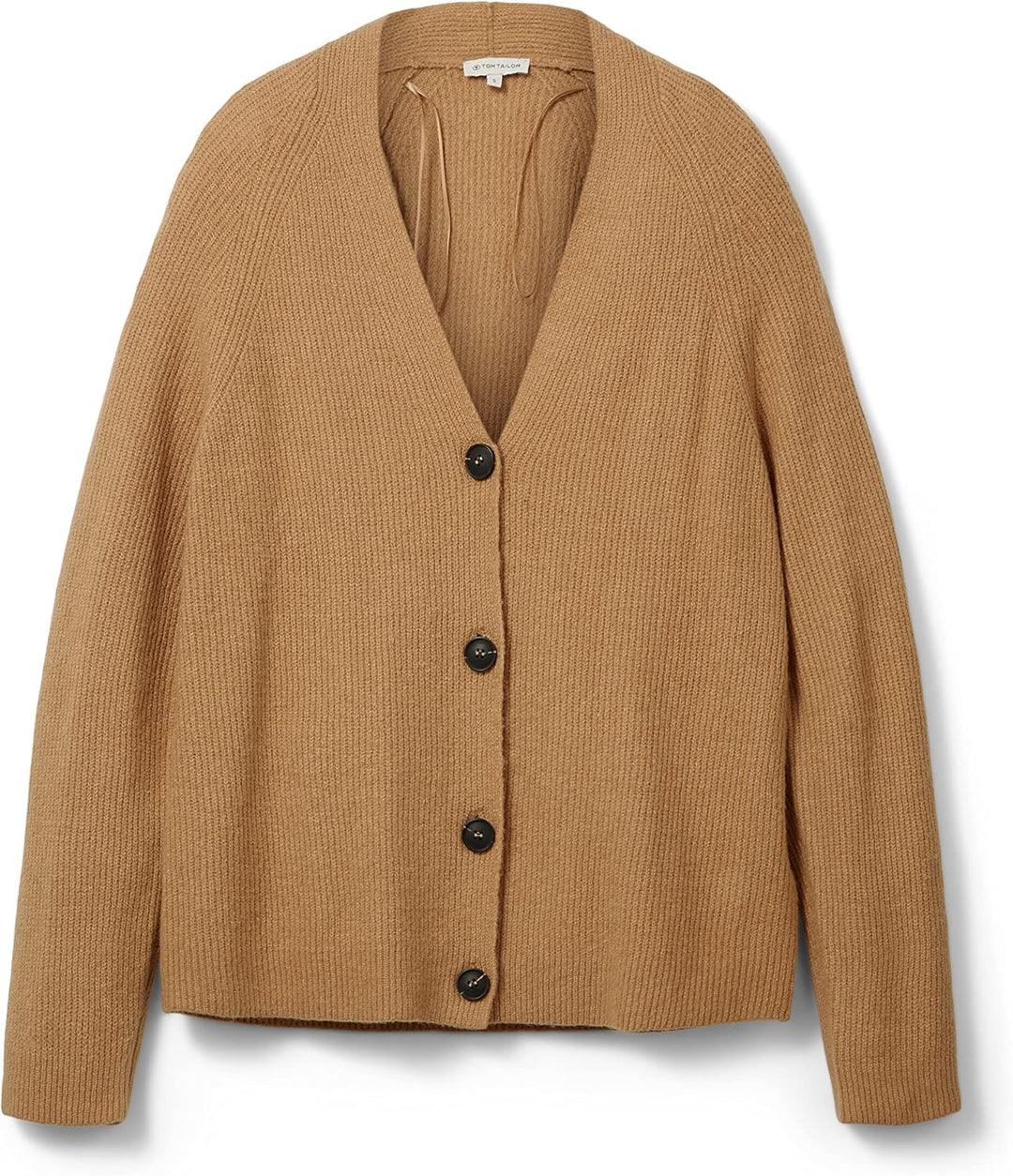 TOM TAILOR Damen Basic Cardigan, L 30263 - Soft Light Camel Melange