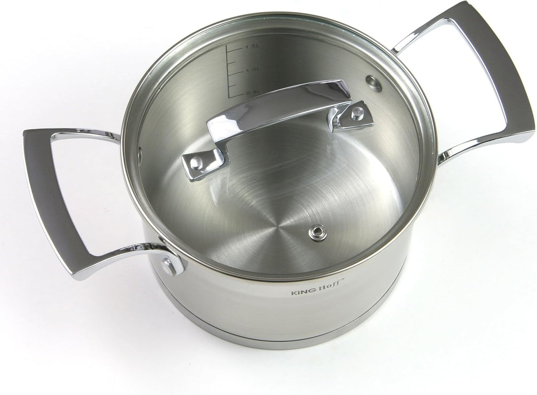 Kinghoff Topfset mit Deckel 8-teilig Induktion Topf Kochtopfset Set KH-1202