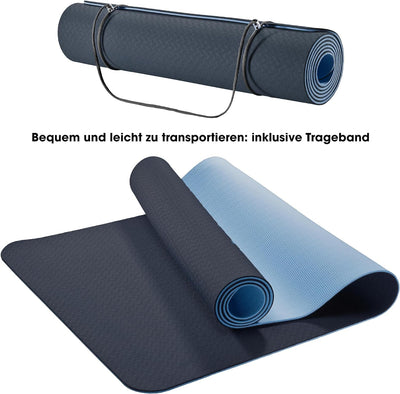 CelinaSun Fitnessmatte 183 x 61 cm Yoga Matte TPE Sportmatte rutschfest Gymnastikmatte Pilates Fitne