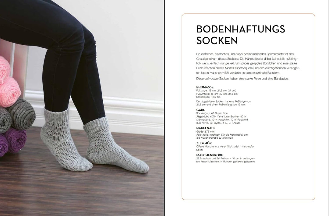 Stylische Socken selbst häkeln: Neue Ideen für Einsteiger und Fortgeschrittene, Taschenbuch