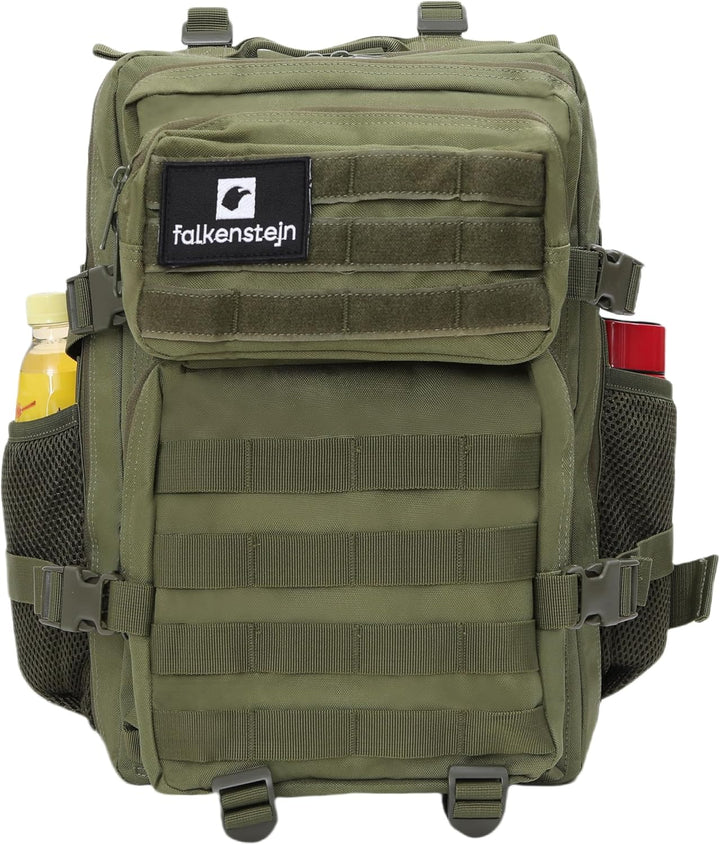 FALKENSTEJN Rucksack für Freizeit Outdooraktivitäten Schule Arbeit Multifunktionsrucksack Army 25/30