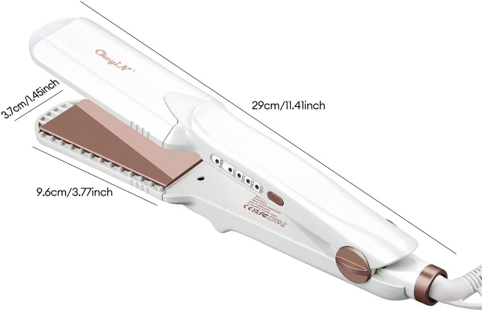 CkeyiN Kreppeisen für Haare,3 in 1 Haarglätter Glätteisen Keramik,Multistyler Glätteisen Set Wellene