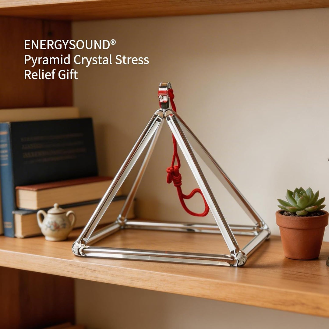 ENERGYSOUND Klangpyramide, Heilquarz, klare Kristalle, 15,2 cm, Kristall-Klangschale 6 inch crystal