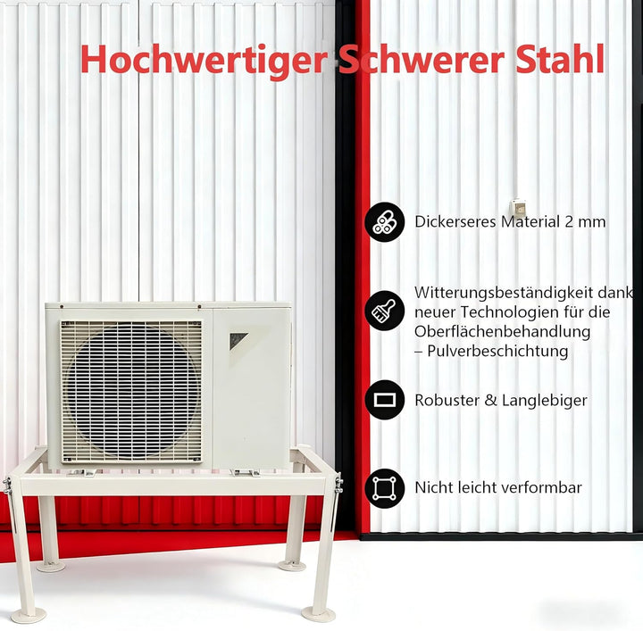 Wostore Wärmepumpe Bodenständer Klimaanlage Bodenkonsole Klimaständer Gestell bis 140 kg 9000-24000