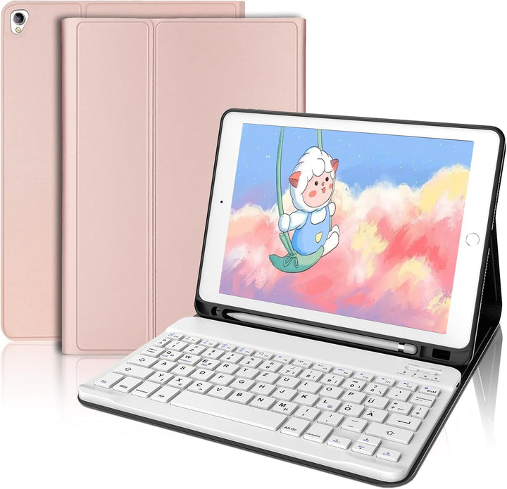 AVNICUD Tastatur Hülle für iPad 10,2 Zoll 9/8/7 Generation - iPad Pro 10.5", iPad Air 3, Soft TPU Sc