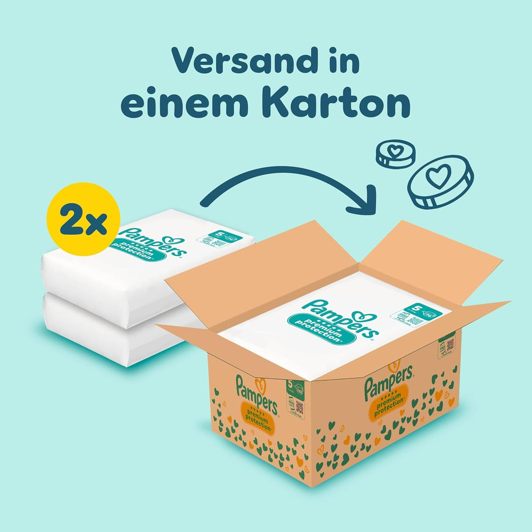 Pampers Premium Protection Grösse 5, 152 Windeln, 11kg-16kg, unser Nr. 1 Haut- und Auslaufschutz Grö